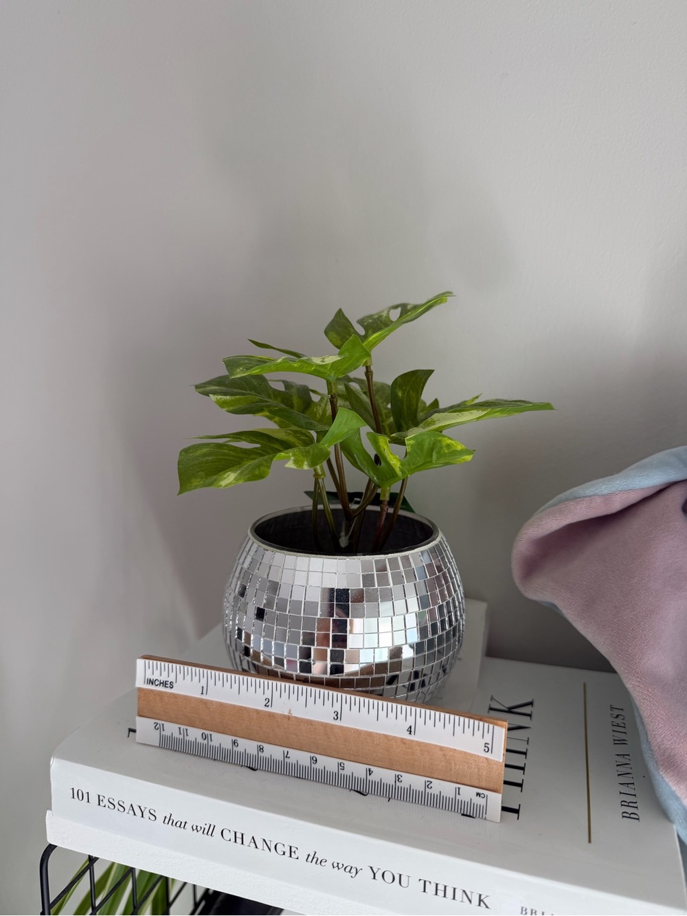 Disco ball Faux plant decor 💚✨